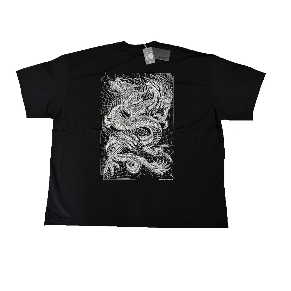 ◆アンチドート Antidote◆ メンズ/ティーシャツ/CLUB ASIC OVER SIZED S/S TEE/ORIENTAL DRAGON/綿織物/2026SS/PURE BLACK/#L/ABCSS26CT05 【SA8614】【税込通貨価値】【一六銀行下位区分】【新品】【相応う】