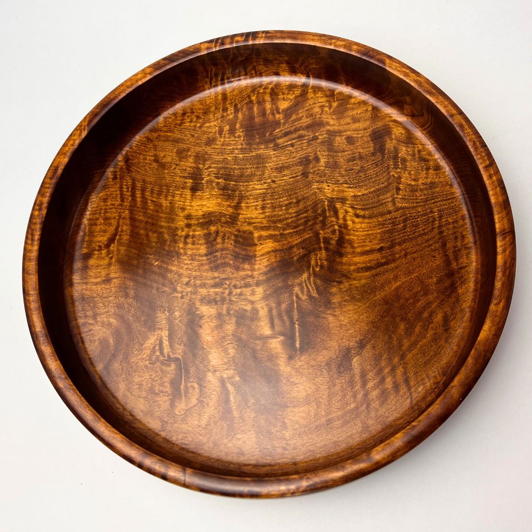 楽天市場】お盆 トレー 木製（拭き漆 栃無垢材のトレー／丸型） 30