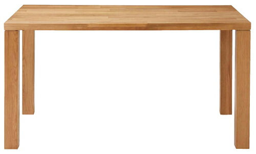 CheeryCollection　ダイニングテーブル　DT-13-N135（主材:ホワイトオーク）天然木集成材　ポリウレタン塗装　アジャスター付　W1350×D800×H700　天板ホワイトオーク、脚部ホワイトオーク、ポリウレタン塗装【送料無料】【組立】