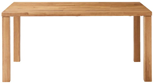 CheeryCollection　ダイニングテーブル　DT-13-N150（主材:ホワイトオーク）天然木集成材　ポリウレタン塗装　アジャスター付　W1500&times;D800&times;H700　天板ホワイトオーク、脚部ホワイトオーク、ポリウレタン塗装【送料無料】【組立】｜カネセン家具OnlineShop