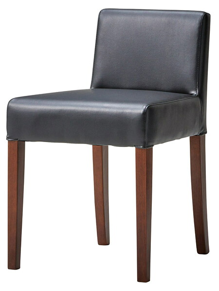 CHEERY RESTAREA　ダイニングチェア（業務用）　レスタックミニ　RESTUCK-MINI（既製品）W39.5xD45xH62.5（SH43）cm 背座カラー:ブラック　脚カラー:ダークブラウン　天然木（ゴム材）背裏：取手付【送料無料】【smtb-TK】｜カネセン家具OnlineShop