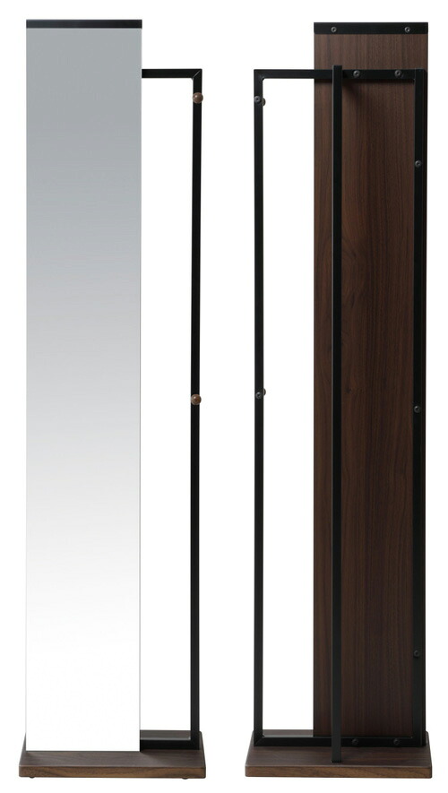 ハンガーラック　ハンガー付ミラーHannger&Mirror（HM-400 ）●鏡:飛散防止加工（W400×D300×H1630mm）素材鏡背面:パーティクルボード(15 mm厚)PVC 貼り フレーム:スチール(?20x20 mm ) 粉体塗装　ベース:MDF(25 mm厚)PVC 貼り【送料無料】