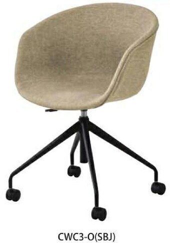 事務室女性議長 WorkChair 細工物女性議長CWC3-O 砂子ベージュ（SBJ）/スレート薄墨色（SG）/トープ（TP） 張地:布（ポリエステル） 脚:スチール写真粉体ペンキ塗り（黒いこと）W590×D515×H795(SH440～535)粍 座昇降（ガスシレンダー式）役立つこと付【貨物輸送無料】
