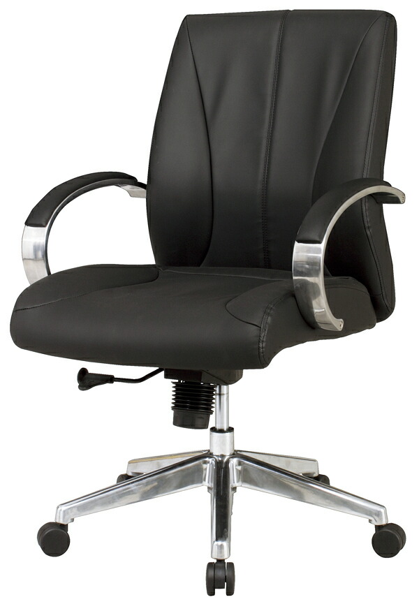 オフィスチェア　OfficeChairオフィス肘付チェア MG-140Lマネジメントチェア　座昇降機構付・ロッキング機能付　張地:合成皮革ポリウレタンレザー　脚:アルミダイカスト　W650×D685×H1000～1070(SH445～515)mm　送料無料 28,925円