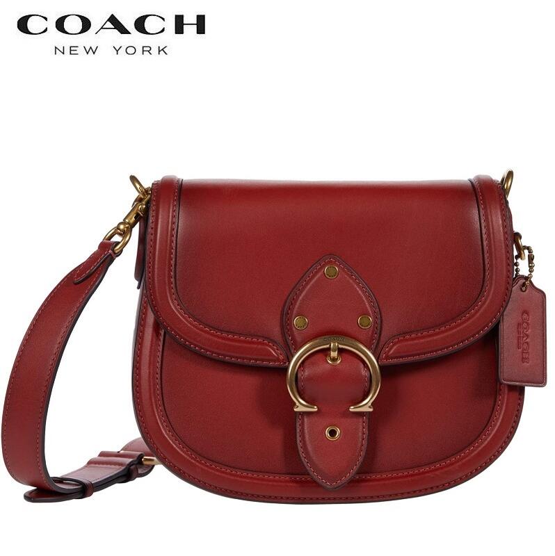 【SALE 新作 COACH】コーチショルダーバッグ レディース 斜めがけ 新作 コーチ ブティックライン コーチ バック 斜め掛け バッグ  COACHビート サドル バッグ レッド サンド | KANON STORY