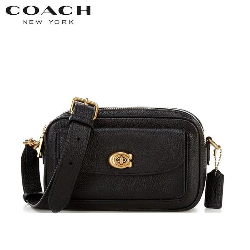 コーチ バッグ ショルダーバッグ クロスボディ COACH ウィロウ レザー カメラ バッグ ブラック