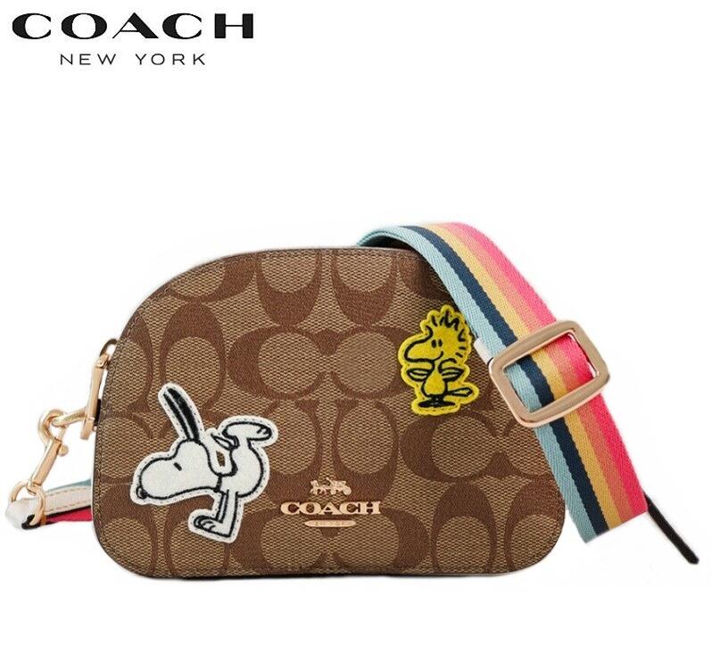 【楽天市場】コーチ スヌーピー コラボ ショルダーバッグ ファクトリー COACH X PEANUTS ミニ セレナ サッチェル シグネチャー ウィズ  ヴァーシティ パッチ カーキ マルチ : KANON STORY