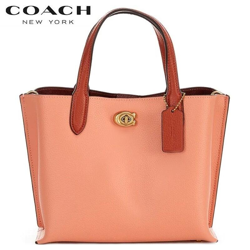 【SALE 新作 COACH】コーチショルダーバッグ レディース 斜めがけ コーチ バッグトートバッグ コーチ ブティックライン 新作 COACH ウィロウ トート 24 カラーブロック ライト コラール マルチ
