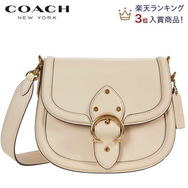 COACH ビート ショルダーバッグ ホワイト レザー COACH（コーチ）の「ビート サドル バッグ（ショルダーバッグ