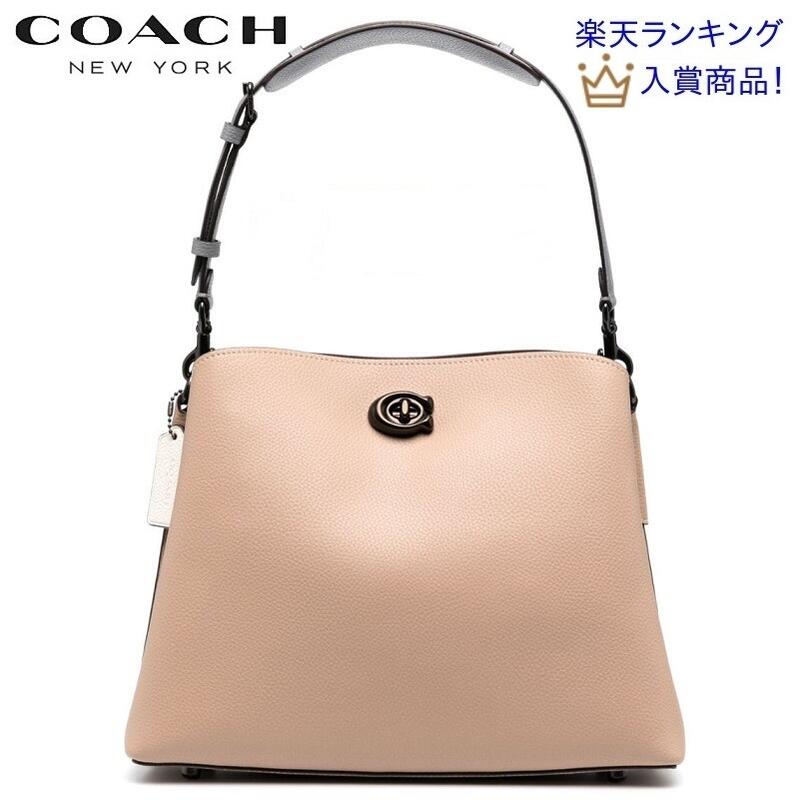 コーチ職 うしろ側 新作 コーチ職 ショルダーバッグ レディース ブチック伝達ルート COACH ウィロウ 肩肉 御徒面子 色つや立ちはだかる トープ マルチ