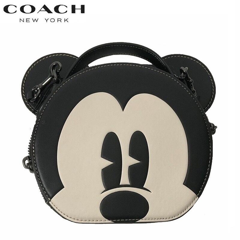 セールCoach Disneyミッキーローアンミニ2wayクロスボディ COACH】コーチ ぺブルレザー ディズニー コラボ ミッキー ミニー