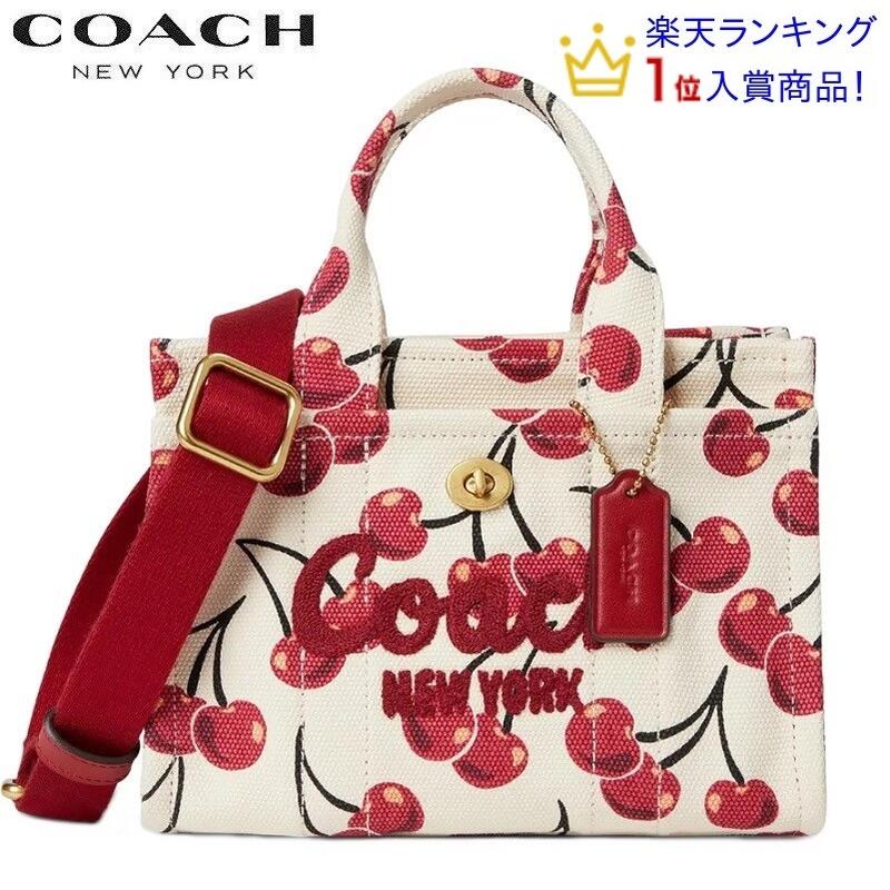 コーチ COACH スマホショルダーバッグ CZ104 コーチ トートバッグ ショルダーバッグ 2WAY レディース ブティックライン 2025春新作 カーゴ トート バッグ 20 チェリー プリント チョーク マルチ 正規品｜KANON STORY