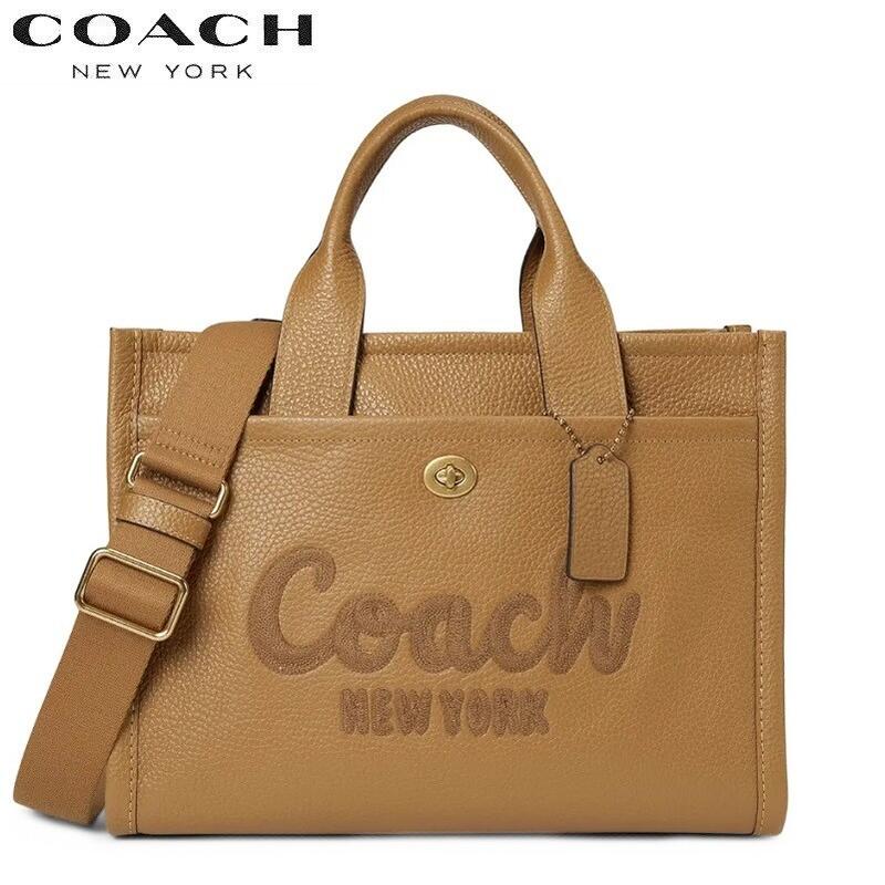 コーチ COACH 2025新作 ショルダーバッグ レディース 斜めがけ クロスボディ 2WAY トートバッグ ブティックライン COACH 新作 バブル レザー カーゴ トート ハニー ブラウン 正規品 日本未入荷