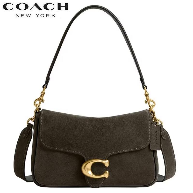 コーチ職 COACH 2025秋冬新作 2WAY CAM99 ショルダーバッグ ブチック伝達ルート レディース 新作 ホンブルグ帽 タビー スエードクロス 肩先 御徒面子 オリーブ 置き目品 日本未入荷