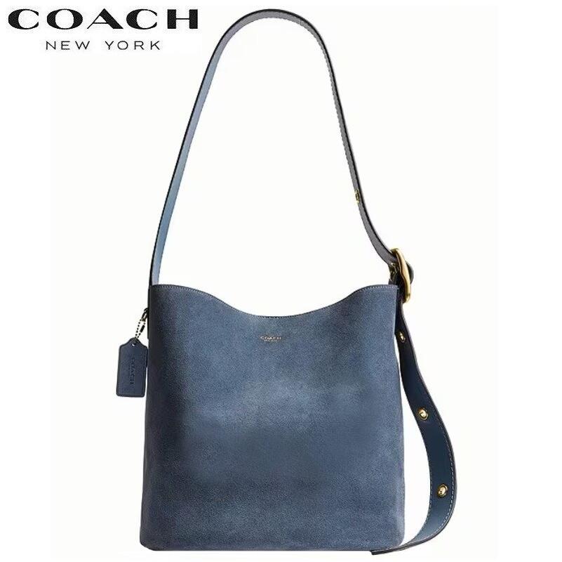 コーチ COACH ショルダーバッグ 新作 CCC24 斜め掛け ブティックライン 2026新作 ブリーカー スエード バケットバッグ ライト デニム 正規品 日本未入荷｜KANON STORY