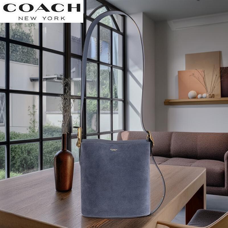 コーチ COACH ショルダーバッグ 2026新作 CCW84 バッグ ショルダーバッグ 斜め掛け ブティックライン 新作 ブリーカー スエード バケットバッグ 21 ライト デニム 正規品｜KANON STORY 38,968円