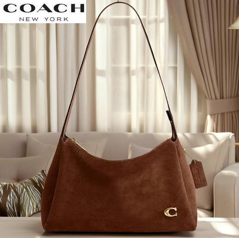 コーチ ショルダーバッグ COACH 2025秋冬新作 CDD06 ショルダーバッグ ブティックライン レディース 新作 ローラ スエード ショルダー バッグ ウォーム ブラウン 正規品 日本未入荷