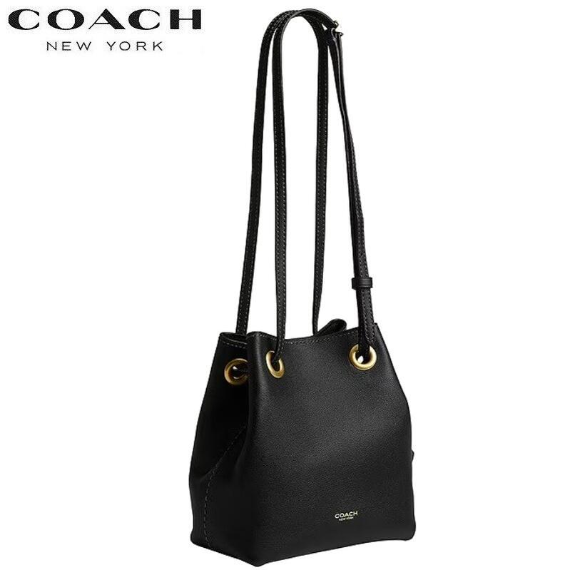 コーチ COACH バッグ 新作 ショルダーバッグ CER84 斜め掛け ブティックライン 2026新作 ジェード レザー ドローストリング バッグ ブラック 正規品 日本未入荷｜KANON STORY