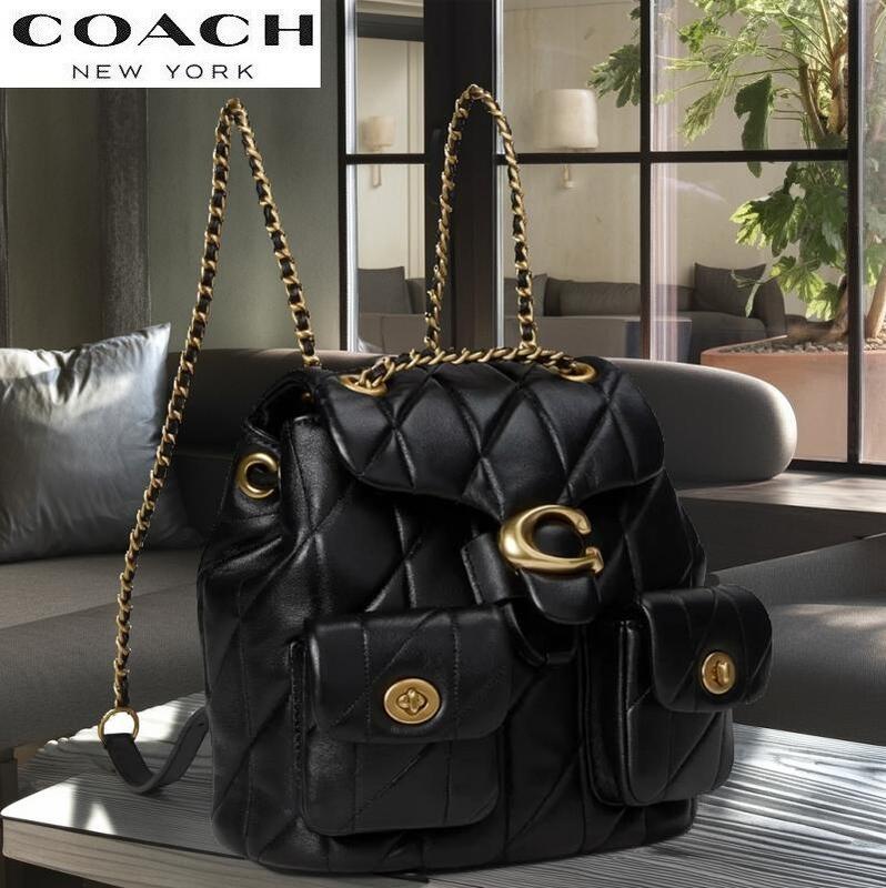 コーチ職 COACH 2025新作 御徒面子 CU076 背嚢 うしろ側容器に並べる ショルダーバッグ レディース メンズ ブチック伝達ルート COACH 新作 タビー なめし革 うしろ側容器に並べる キルティング 黒いこと 定まり品