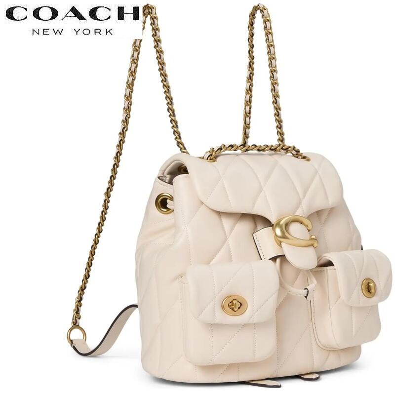コーチ COACH バッグ CU076 リュックサック バックパック ショルダーバッグ レディース メンズ ブティックライン COACH 2025新作 タビー レザー バックパック キルティング チョーク 正規品