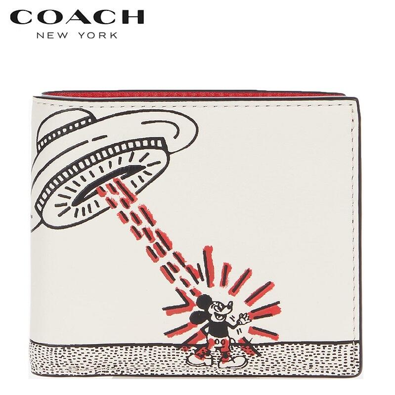 楽天市場 21新作 コーチ ディズニー ミッキー マウス X キース ヘリング コラボ Coach ディズニー ミッキー マウス X キース ヘリング ダブル ビルフォールド ウォレット ブラック マルチ Kanon Story