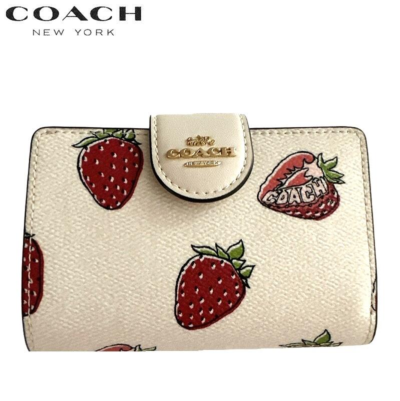楽天市場】コーチ COACH 三つ折り財布 CU473 イチゴ レディース 2024