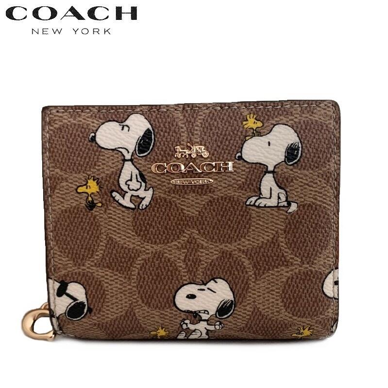 COACH スヌーピー 二つ折り財布 ブラウン peanutsコラボ Amazon | [コーチ] COACH X PEANUTS コーチ x スヌーピー コラボ