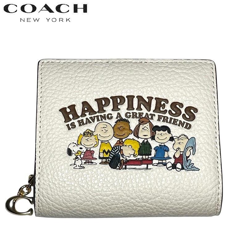 COACH 　二つ折財布　Cチャーム 　スヌーピー柄！！！ Amazon | [コーチ] アウトレット 二つ折り財布 シグネチャー