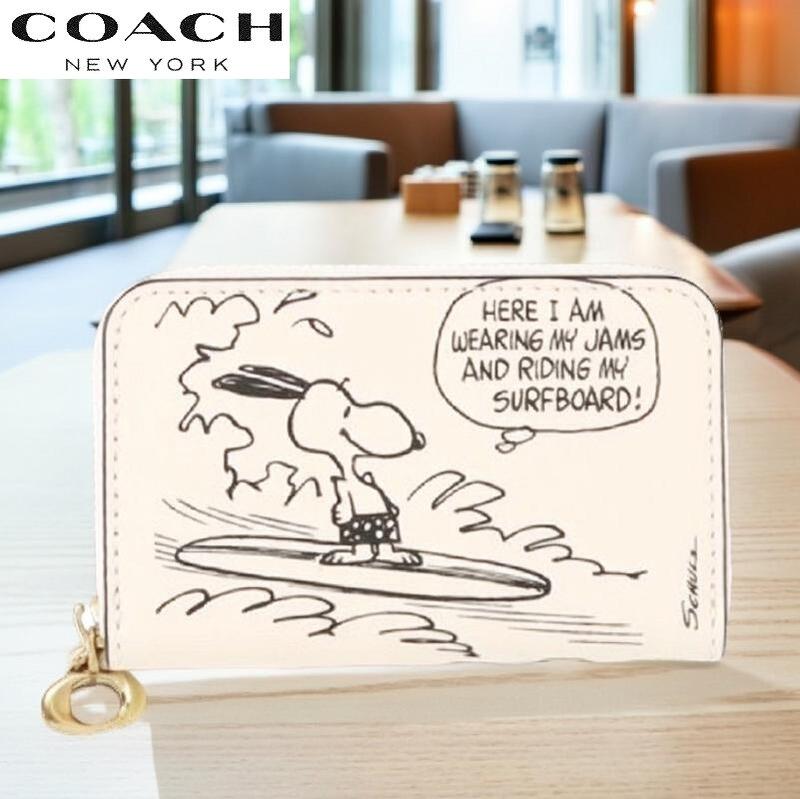 楽天市場】コーチ 財布 二つ折り 新作 ミニ財布 コーチ ピーナッツ