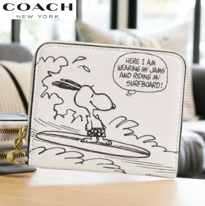 楽天市場】コーチ スヌーピー COACH 小物 財布 二つ折り財布