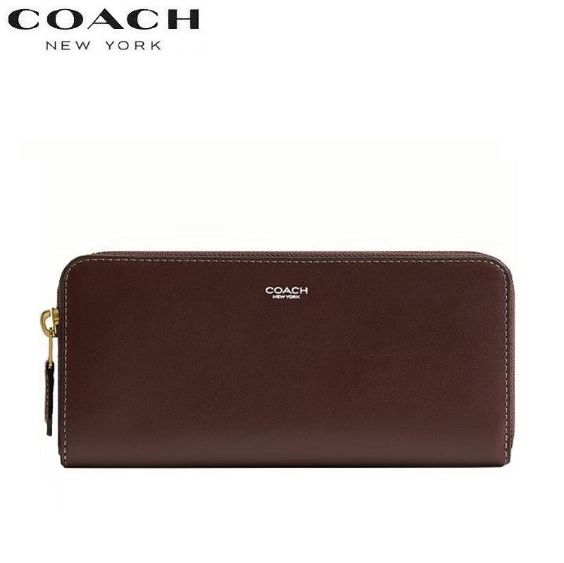 コーチ COACH 長財布 新作 CCY19 レディース メンズ ブティックライン 2026春新作 ニューヨーク スリム アコーディオン ジップ レザー ウォレット メイプル 正規品 日本未入荷
