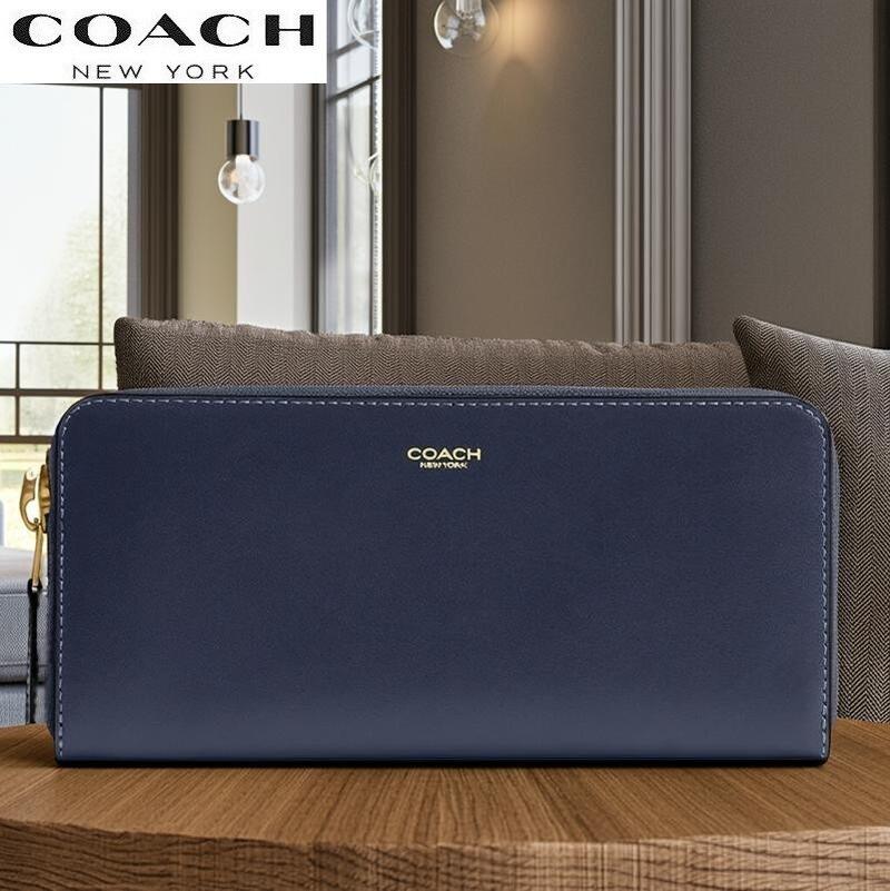 コーチ職 COACH 長紙入れ 2026春新作 CCY19 レディース メンズ  ブチック生産ライン 新作 ニューヨーク州 か細い 手風琴 ジップ なめし革 ウォレット 米国海軍 定まり品 日本未入荷