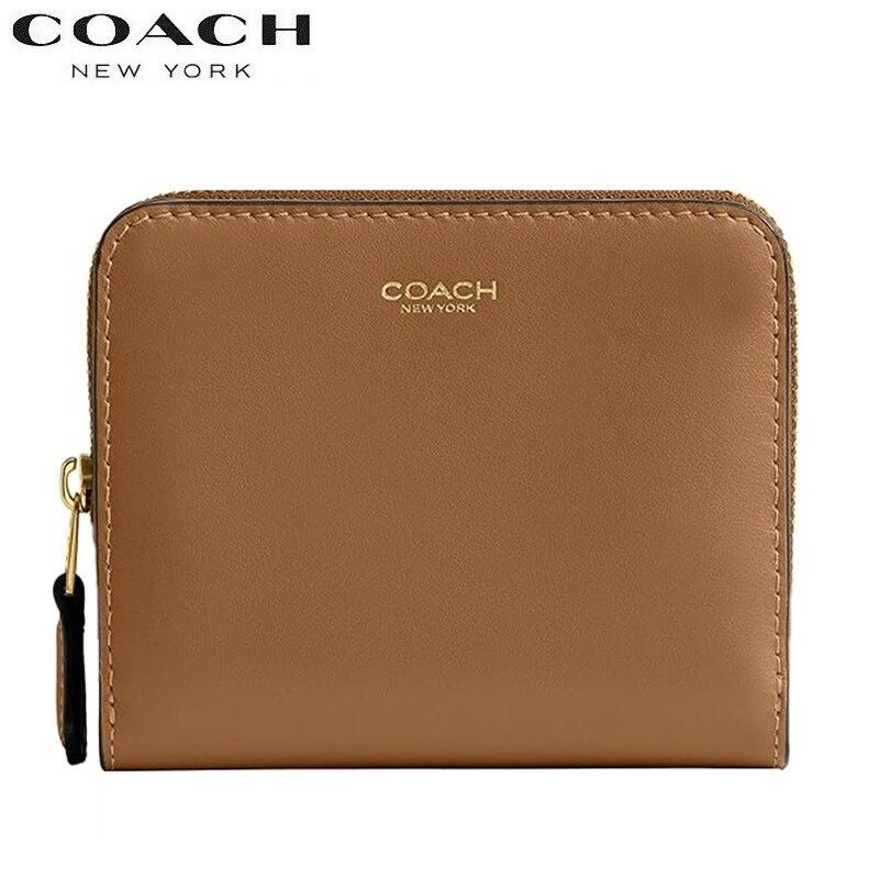 コーチ 財布 二つ折り COACH 2026新作 CW564 二つ折り財布 レディース ミニ財布 カードケース カード入れ ブティックライン 新作 COACH ニューヨーク ビルフォールド レザー ウォレット ハニー ブラウン 正規品 日本未入荷