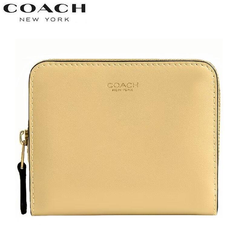 コーチ 財布 二つ折り COACH 新作 CW564 二つ折り財布 レディース ミニ財布 カードケース カード入れ ブティックライン 2026新作 COACH ニューヨーク ビルフォールド レザー ウォレット バニラ 正規品 日本未入荷