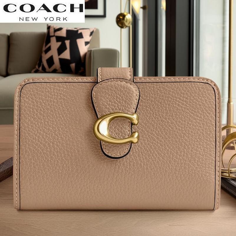 コーチ職 COACH 2026春新作 二つ折り紙入れ 新作 歌留多入れもの レディース メンズ ブチック生産ライン 新作 タビー 並み並み ウォレット トープ 定まり品 日本未入荷