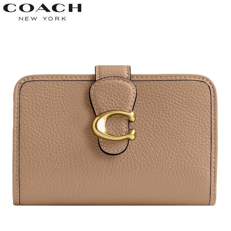 【20%OFF SALE 2026春新作 COACH 残りわずか】コーチ COACH 二つ折り財布 新作 カードケース レディース メンズ ブティックライン 2026春新作 タビー ミディアム ウォレット トープ 正規品 日本未入荷|KANON STORY