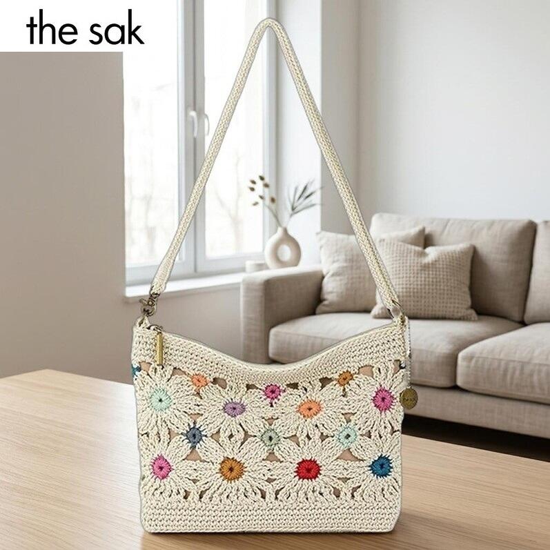 ザサック 新作 ショルダーバッグ かぎ針編み THE SAK ルミ コンバーチブル クロスボディバッグ ナチュラル マルチ フラワー 正規品 日本未入荷｜KANON STORY