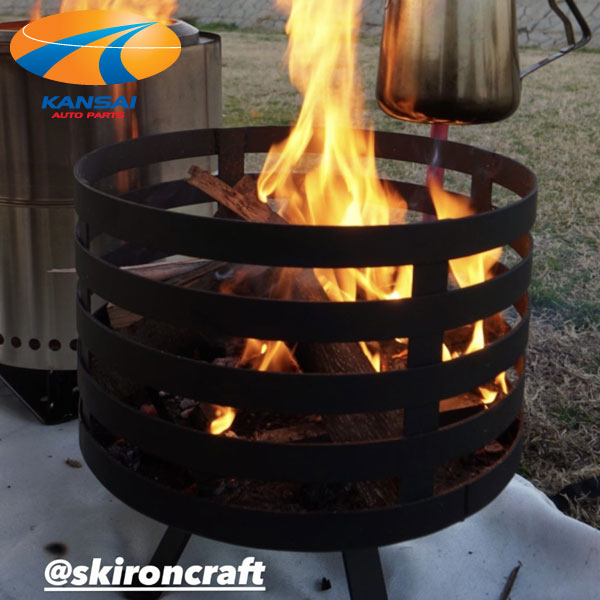 ワイルドでおしゃれな雰囲気の焚き火台 鉄火 Tetsubi 450sk Iron Craft焚火台 焚き火台 たき火アイアン 鉄キャンプ アウトドア ソロキャンプ 360ip Jp