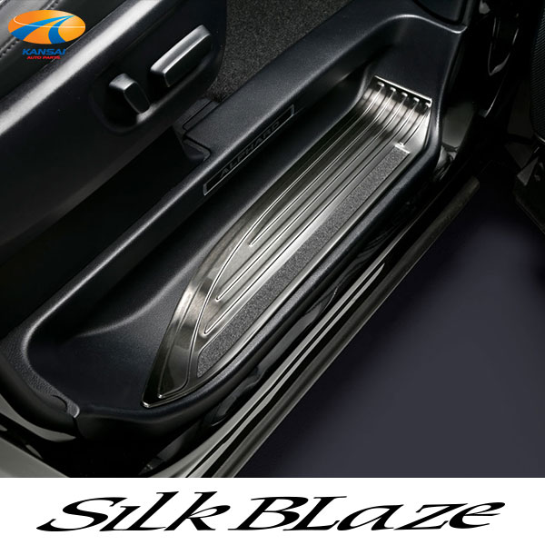 30系アルファード前期/後期スカッフプレート ブラックヘアライン 4PSilkBlaze シルクブレイズ|関西オートパーツ販売 大阪本店