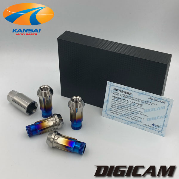 織戸学監修ペンタゴンチタンレーシングナット48.5mm 貫通タイプM12&times;P1.5/P1.254個セットDIGICAM デジキャン｜関西オートパーツ販売　大阪本店