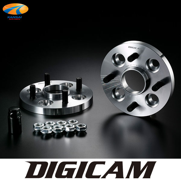 ハブリング付ワイドトレッドスペーサー 100 4H P1.25 15mm 60-60 A6061-T6 DIGICAM デジキャン ハブ付ワイドトレッドスペーサー ハブ付ワイトレ シルバー