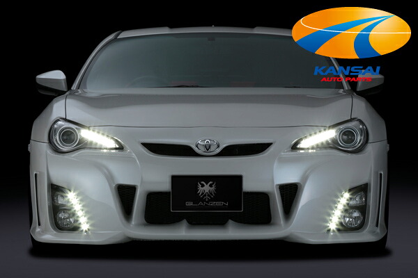 GLANZEN グレンツェン シルクブレイズグレンツェンシリーズ トヨタ86前期 ハチロク フロントバンパー/LED有りタイプ 未塗装 代引き決済不可 ※送料無料対象外 ショップ、業者への発送は送料半額