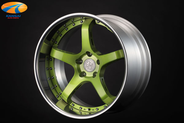 N-Style×FAVORE 極鍛 鍛造2ピースホイール 汎用 19インチ 10.5J インセット－3 114.3 5H 73Φ ナオキイエロー 1本