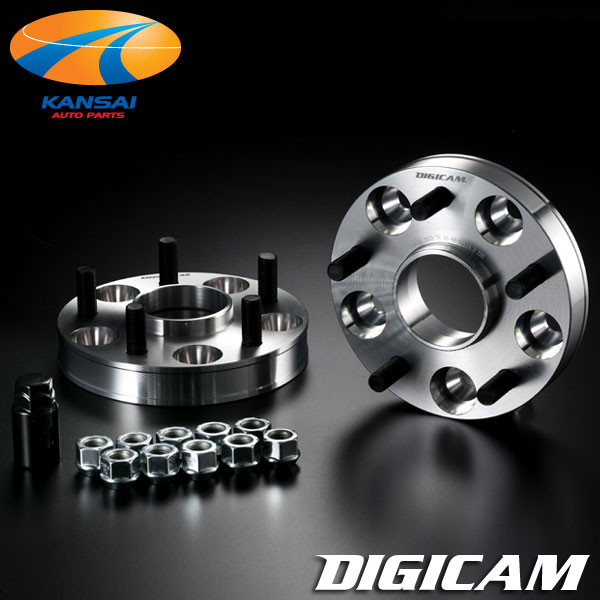 ハブ付ワイドトレッドスペーサー 114.3 5H P1.5 P1.25 25mm A7075-T6 DIGICAM デジキャン