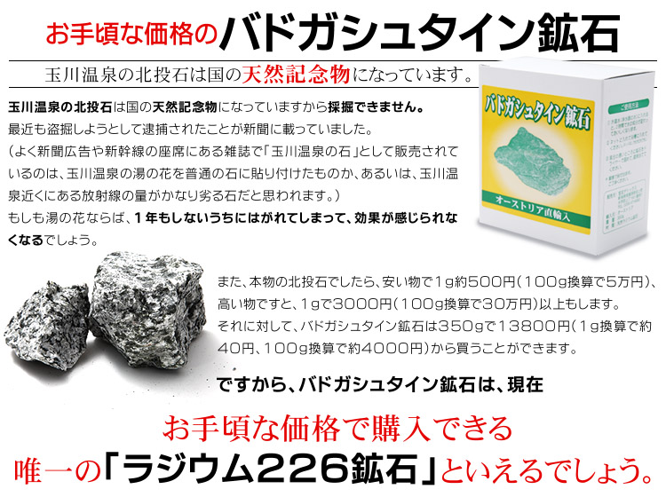 クーポン配布中 バドガシュタイン鉱石 10kg お任せセット ラジウム