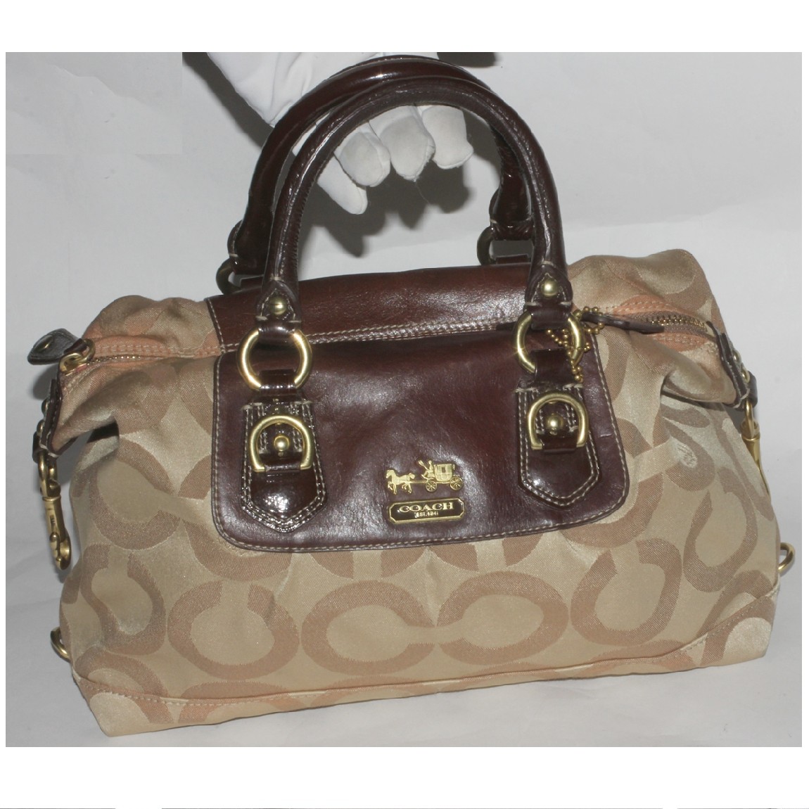 楽天市場】【バッグ】COACH コーチ ハンプトンズ ジップ サッチェル