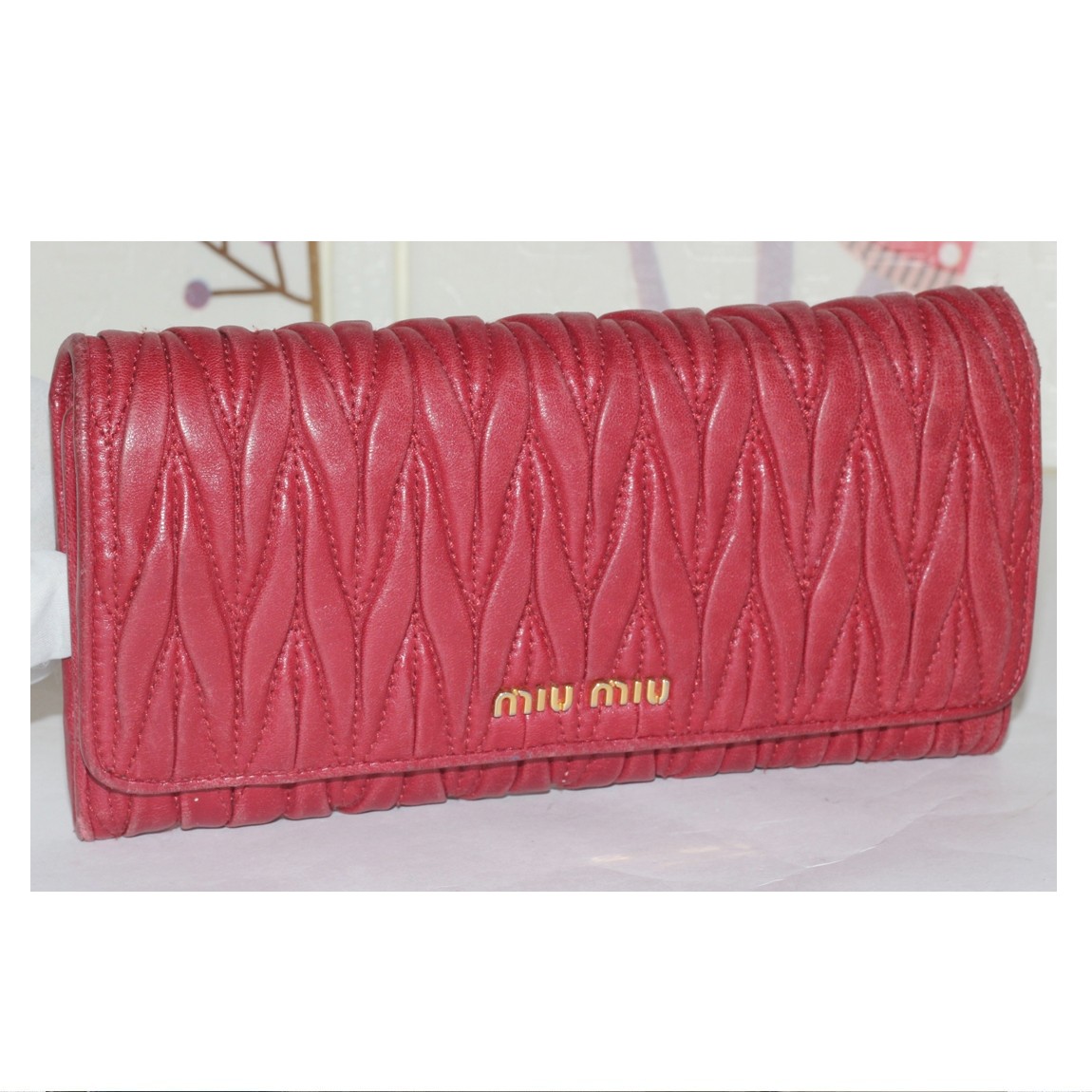 楽天市場】【中古】未使用 miumiu ミュウミュウ 長財布 ラウンド 