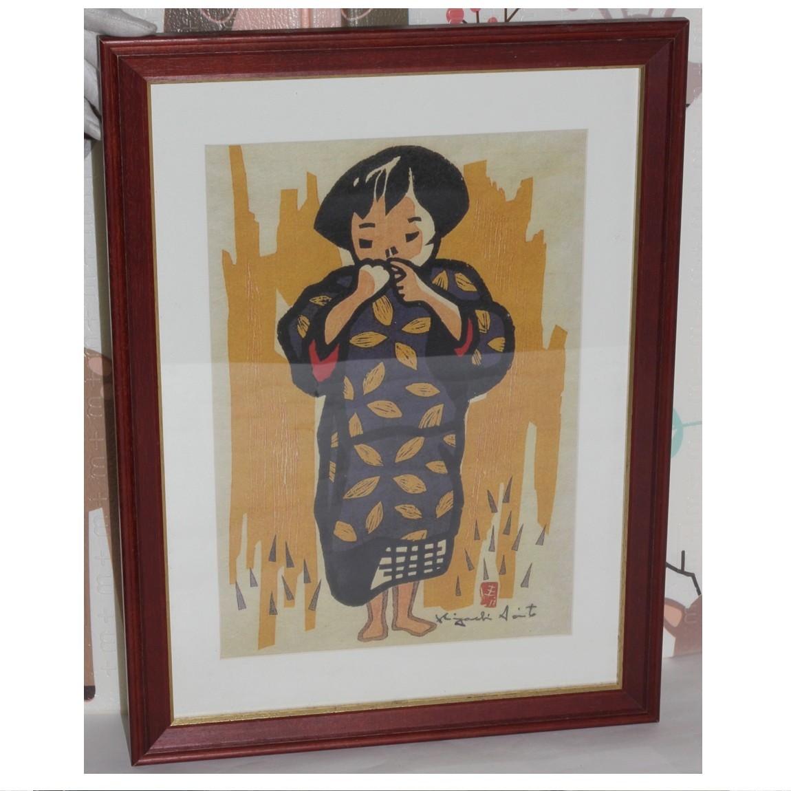 楽天市場】齋藤玄昌實 雄勝石絵作家 雄勝石絵 骨董品 古道具