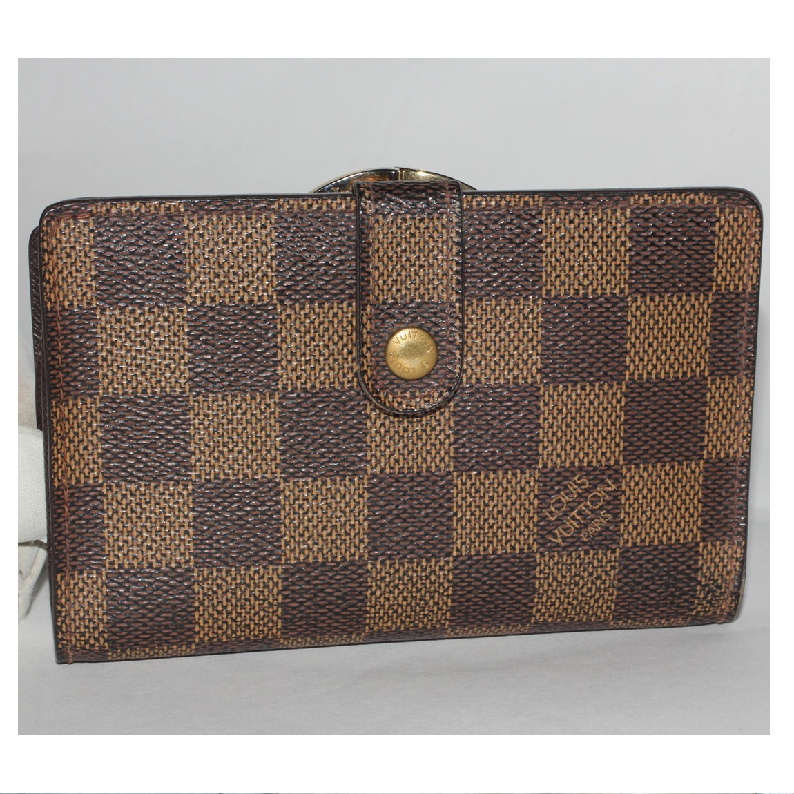 【中古•美品】LOUIS VUITTON ダミエ財布 ニつ折りがま口 廃盤 楽天市場】ルイ ヴィトン LOUIS VUITTON がま口 二つ折り財布