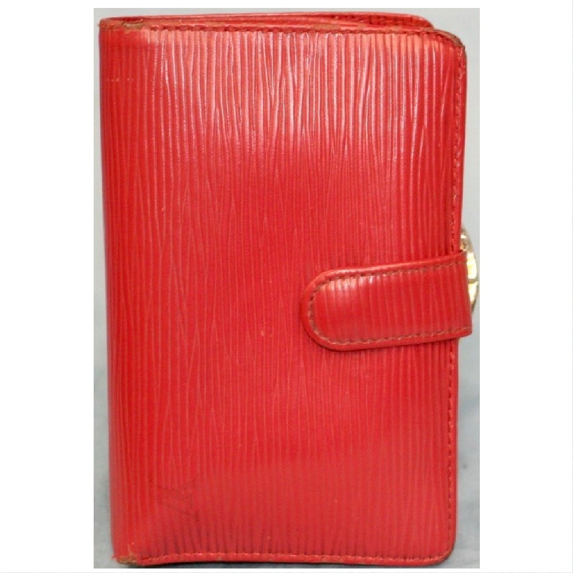 【中古】本物L/VM53247女性用エピ13.5x9センチ赤いがま口の財布 サイズ13.5x9cm 〇C-994|質カラーズ